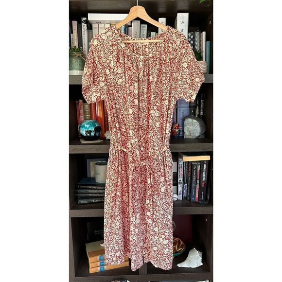 NWOT Faherty Caramel Dress In Spice Sunrise Floral Size XS - Picture 3 of 11